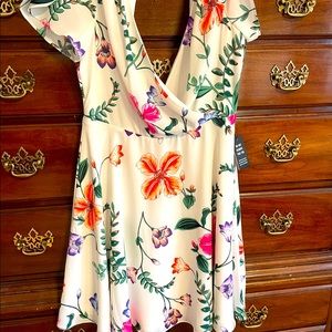 Express White Floral Dress!!